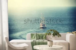 Fototapeta: Wybierz obrazek stary żeglowanie statek opuszcza port.