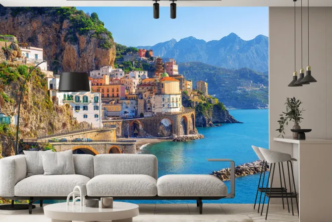 Fototapeta: Wybrzeże amalfi włoski krajobraz