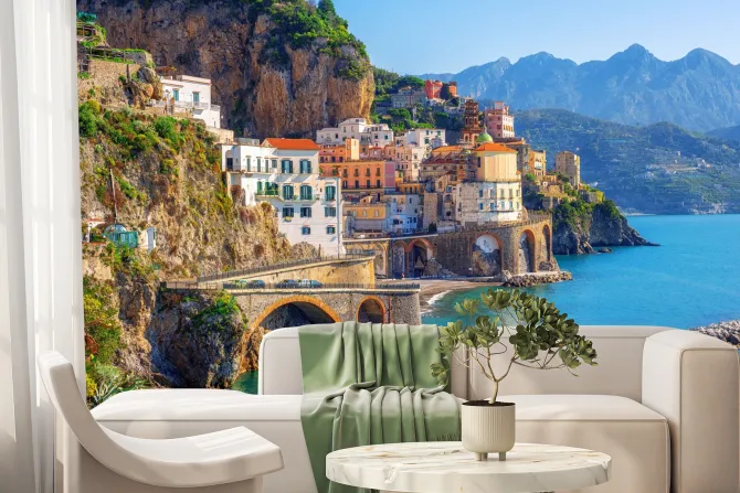 Fototapeta: Wybrzeże amalfi włoski krajobraz