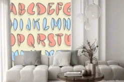 Fototapeta: Wyciągnąć rękę alfabet. ki satynowa niewymuszone bubble alphabet.