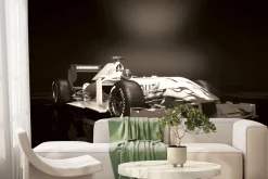 Fototapeta: Wyścigówka formuła 1 na ciemnym tle