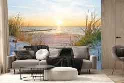 Fototapeta: Wydmy i zachód słońca nad bałtykiem