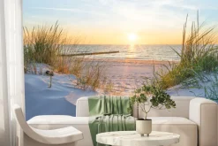 Fototapeta: Wydmy i zachód słońca nad bałtykiem