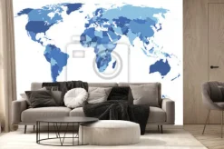 Fototapeta: Wysoka szczegółowa mapa świata