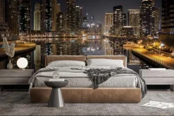 Fototapeta: Wysokie budynki nocą