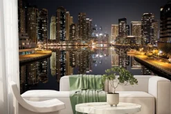 Fototapeta: Wysokie budynki nocą