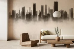Fototapeta: Wysokie budynki we mgle