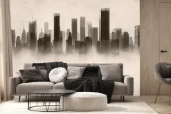 Fototapeta: Wysokie budynki we mgle