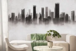 Fototapeta: Wysokie budynki we mgle
