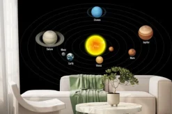 Fototapeta: Wysokiej jakości izometryczne planet układu słonecznego.