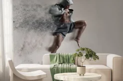 Fototapeta: Wysportowany mężczyzna podczas skoku