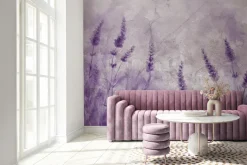 Fototapeta: Wzór akwarelowy przedstawiający pole lawendy