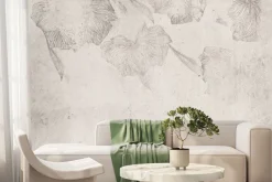 Fototapeta: Wzór kwiatów na betonowej ścianie