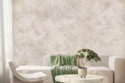 Fototapeta: Wzór ornamentu na delikatnej imitacji ściany