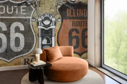 Fototapeta: Wzór route 66 z motocyklem