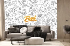 Fototapeta: Wzór w produkty spożywcze