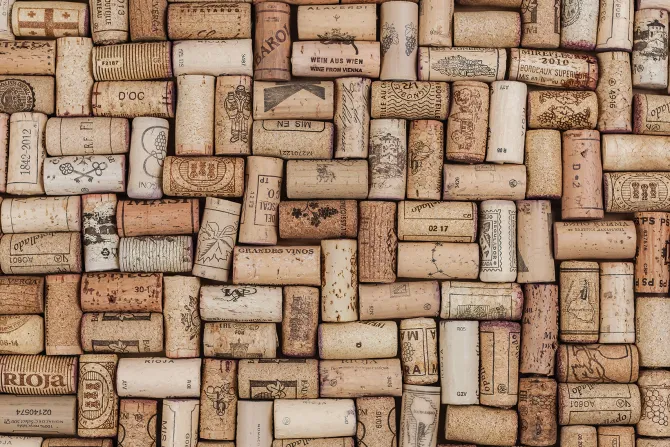 Fototapeta: Wzór z korkami od wina