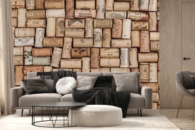 Fototapeta: Wzór z korkami od wina