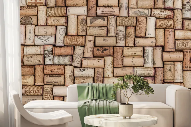 Fototapeta: Wzór z korkami od wina