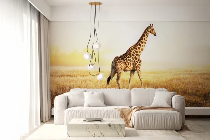 Fototapeta: Żyrafa na słonecznym safari