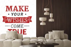 Fototapeta: Złóż życzenia się spełniły, liternictwo cytat motywacyjny