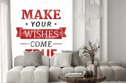 Fototapeta: Złóż życzenia się spełniły, liternictwo cytat motywacyjny
