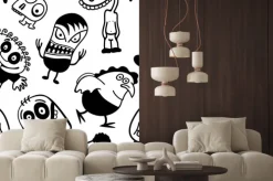 Fototapeta: Zabawne postacie z kreskówek szwu.