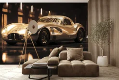 Fototapeta: Zabytkowy samochód w blasku światła