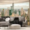 Fototapeta: Zachmurzona panorama nowego jorku
