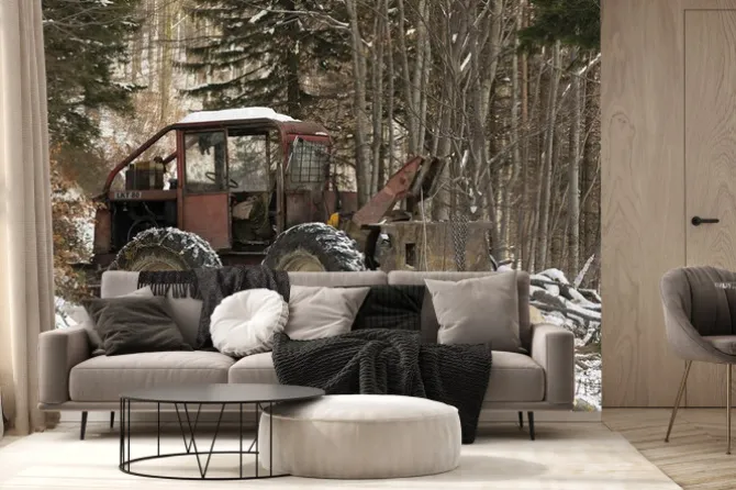 Fototapeta: Zalogowaniu przy użyciu samochodów ciągnących