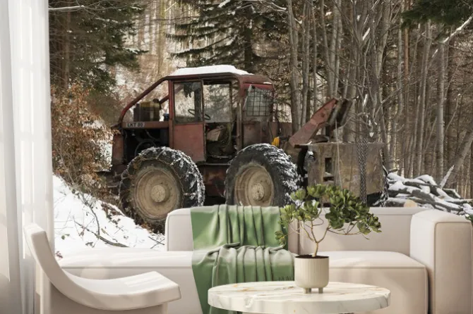 Fototapeta: Zalogowaniu przy użyciu samochodów ciągnących