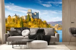 Fototapeta: Zamek dunajec w niedzicy krajobraz z jeziorem