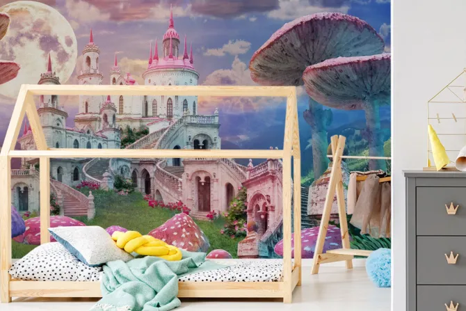 Fototapeta: Zamek księżniczki w bajkowej krainie