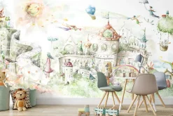 Fototapeta: Zamek w bajkowym miasteczku