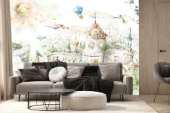 Fototapeta: Zamek w bajkowym miasteczku