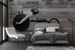 Fototapeta: Zawodnik na wózku wyścigowym w pełnym pędzie