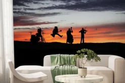 Fototapeta: Zespół wykonujący na żywo podczas koncertu na zewnątrz