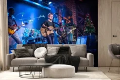 Fototapeta: Zespół wykonuje na scenie, koncert muzyki rockowej