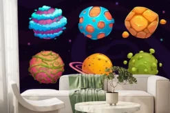 Fototapeta: Zestaw kreskówek fantasy planety