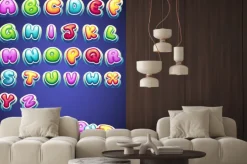 Fototapeta: Zestaw kreskówek kolorowe litery do dekoracji różnych nazw