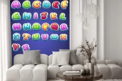 Fototapeta: Zestaw kreskówek kolorowe litery do dekoracji różnych nazw