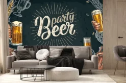 Fototapeta: Zestaw piwa z kranu, klasy, puszki, butelki i zbiorniki z fabryki