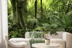 Fototapeta: Zielona roślinność w tropikalnym lesie krajobraz