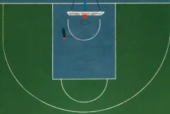 Fototapeta: Zielone boisko do koszykówki