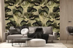 Fototapeta: Zielone liście palmy w stylu vintage
