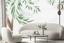 Fototapeta: Zielone liście zwisające z góry