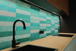 Fototapeta: Zielone płytki w kształcie prostokąta