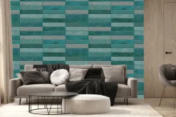 Fototapeta: Zielone płytki w kształcie prostokąta