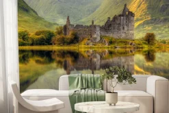 Fototapeta: Zielony krajobraz z zamkiem kilchurn