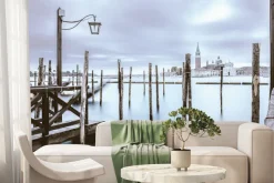 Fototapeta: Zimowy krajobraz z kościołem w tle